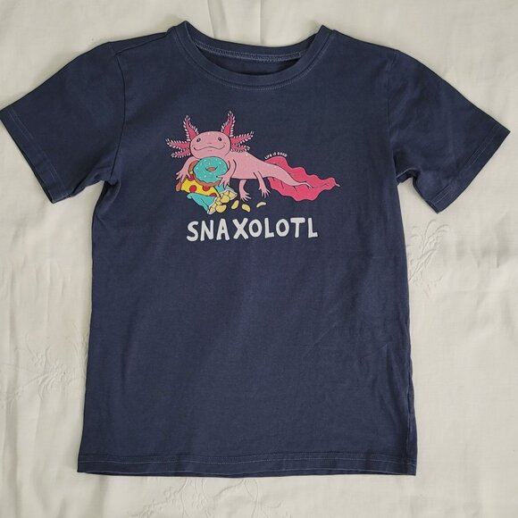 Kids Life is good Blue Crusher Snax a lot short sleeve T-shirt Large - Picture 1 of 7